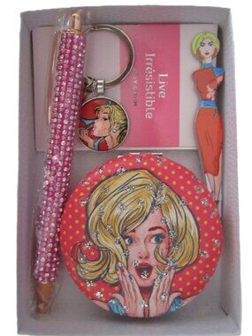 Purse Set Compact Mirror, Keychain Tweezer, Ink Pen & Givenchy Live Irresistible
